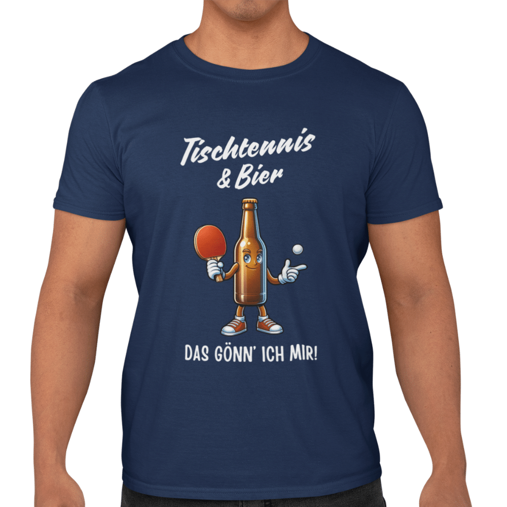 Tischtennis Bierflasche Sport T-Shirt