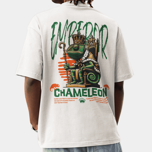 Chameleon Emperor Oversize T-Shirt BACKPRINT