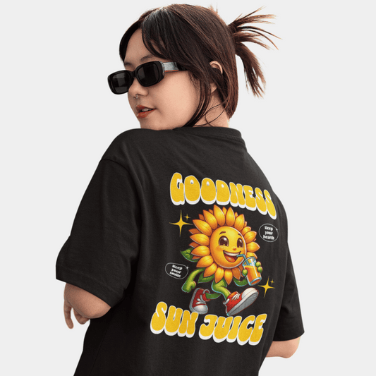 Goodness Sun Juice Oversize T-Shirt BACKPRINT