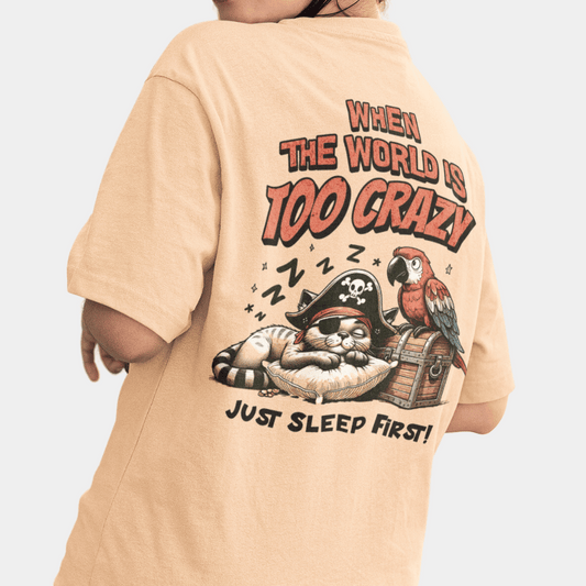 Sleeping Cat Oversize T-Shirt BACKPRINT