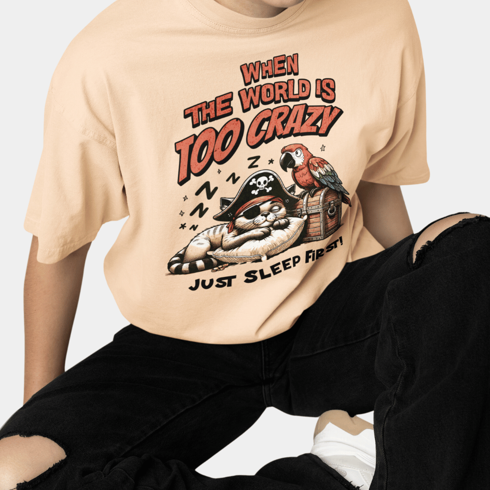 Sleeping Cat Oversize T-Shirt