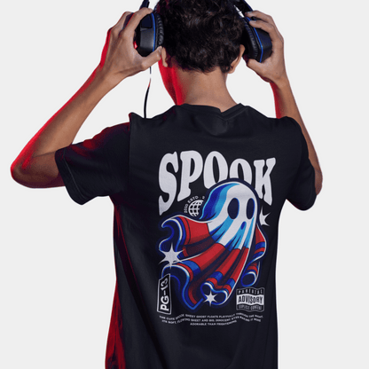 Spooky Ghost Oversize T-Shirt BACKPRINT